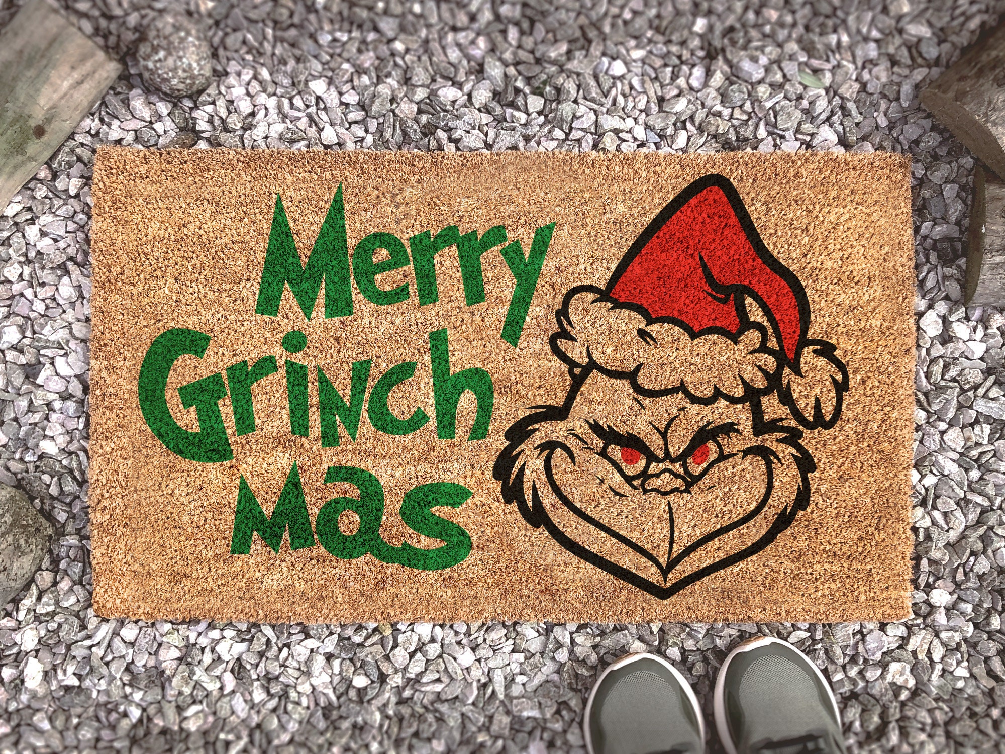 Grinch Home Decor Grinch Doormat Funny Holiday Doormat Etsy