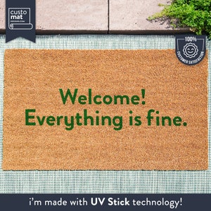 Welcome! Everything is fine. - The Good Place Netflix Quote - Famous TV Show - Doormat - Homeware - Gift