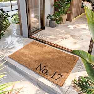 Personalized House Number Door Mat - Doormat - New Home Gift - Closing Gift - Rug - Custom Door Mat - Home Decor - Custom Gift