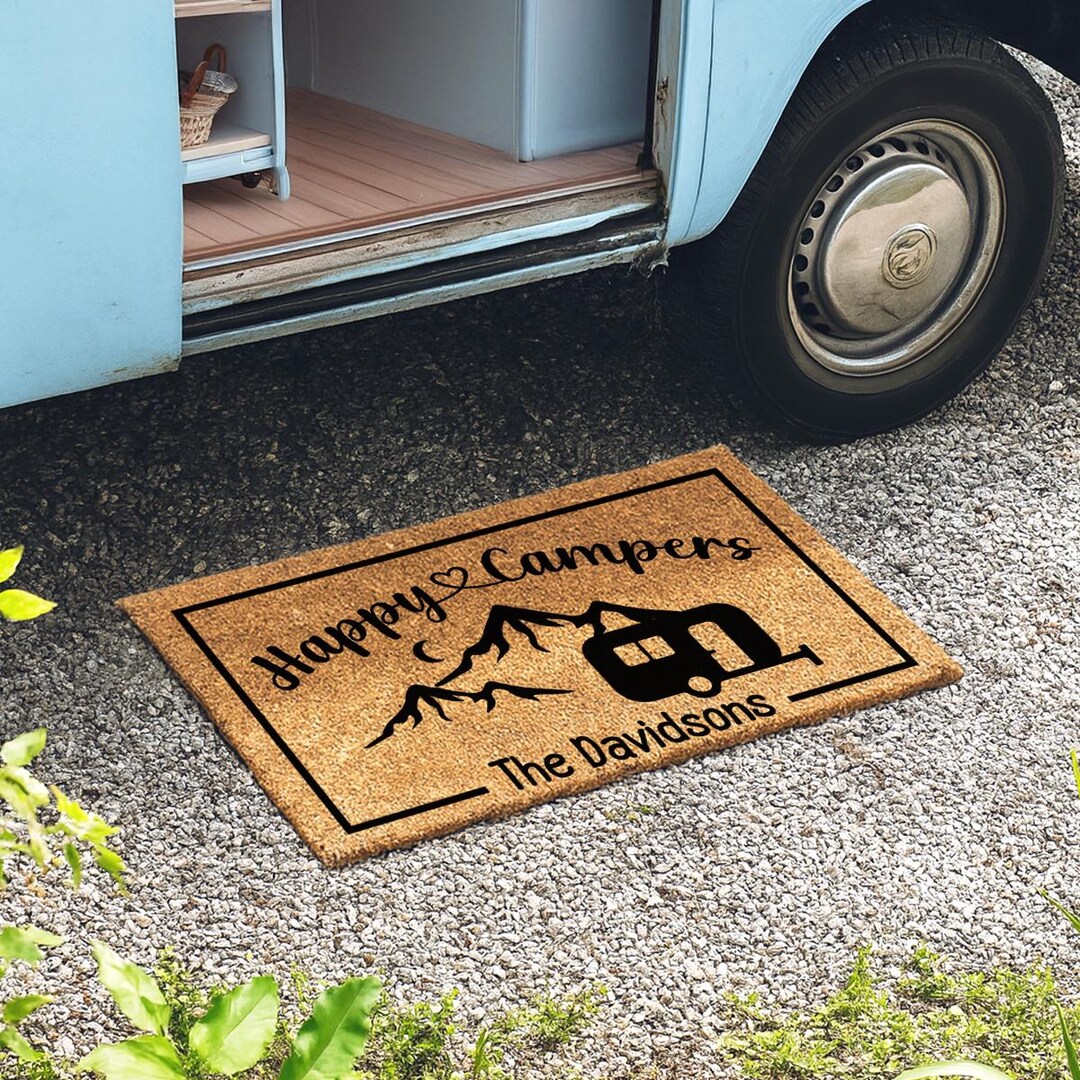 Custom Family Camper Decor - Happy Campers Personalized Family Name ...