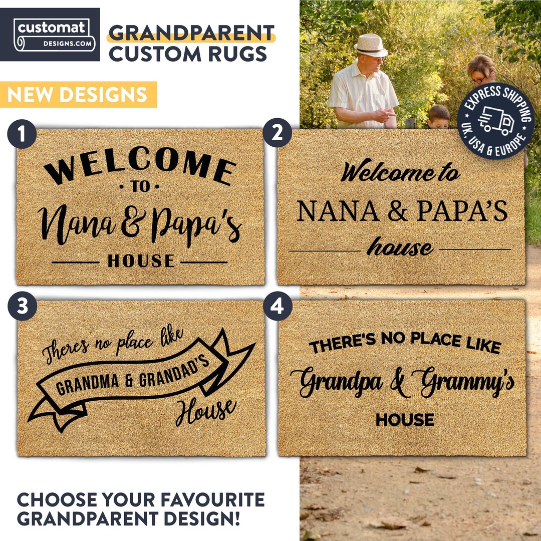 Personalized Grandparent Doormat, Custom Family Name, the Perfect ...