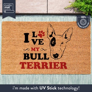 Bull Terrier Doormat - Dog Lover Gift - Dog Decor - Pet - Bull Terrier Gifts