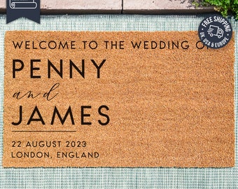 Event Doormat - Wedding Location - Memorable Wedding Gift - Personalized Event Doormat - Personalized Wedding Gift - Wedding Décor