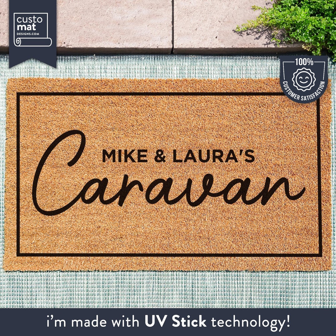 Customized Caravan Doormat Personalized Camping Doormat Custom Campervan Door Mat Coir
