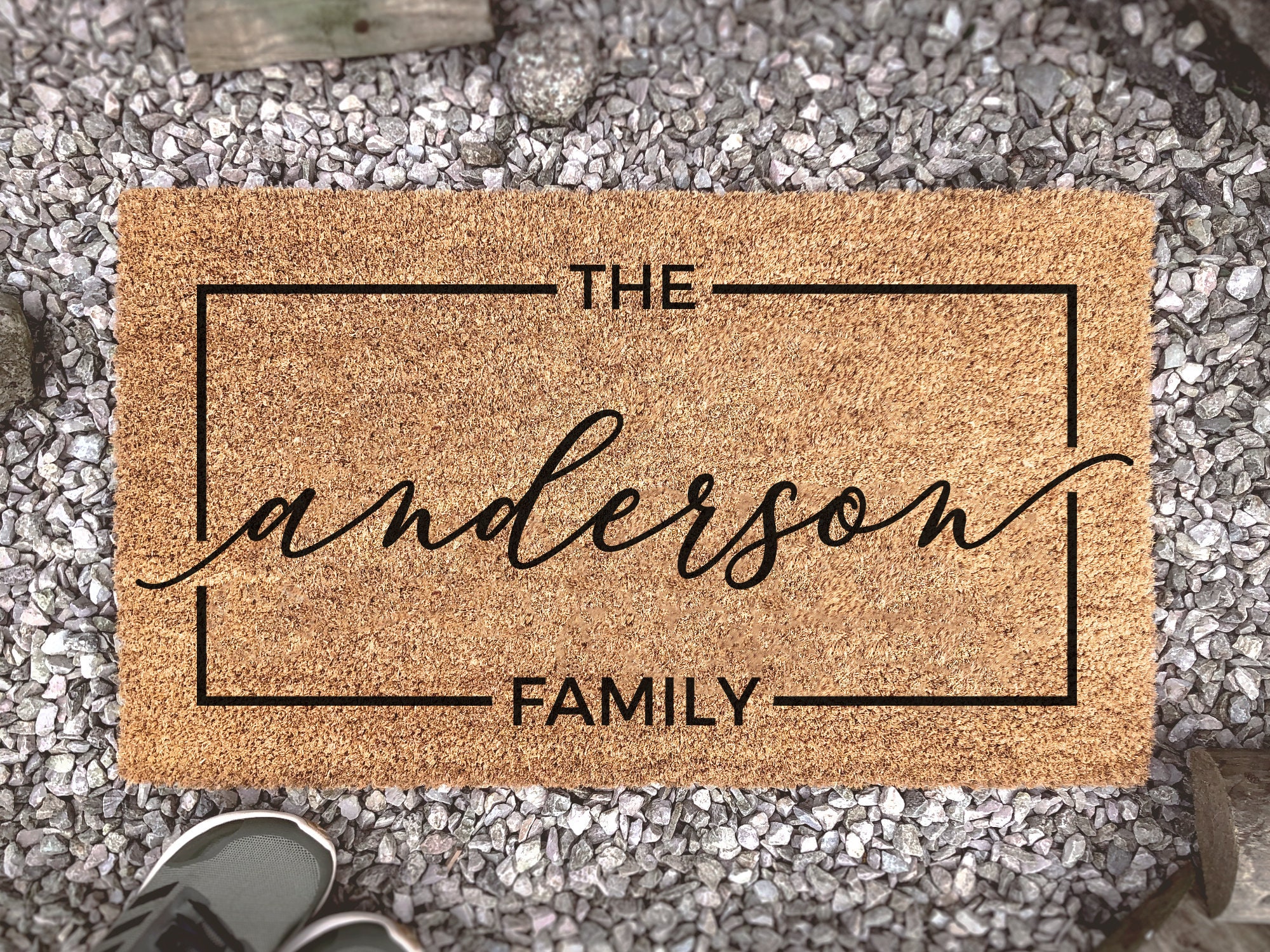 Personalized Doormat With Family Name Last Name Custom Door Etsy