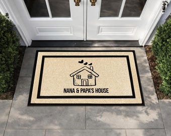 Felpudo personalizado para abuelos: un regalo único para el hogar.