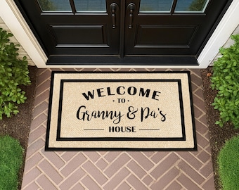 Felpudo de bienvenida personalizado para abuelos – Regalo personalizado para abuelos