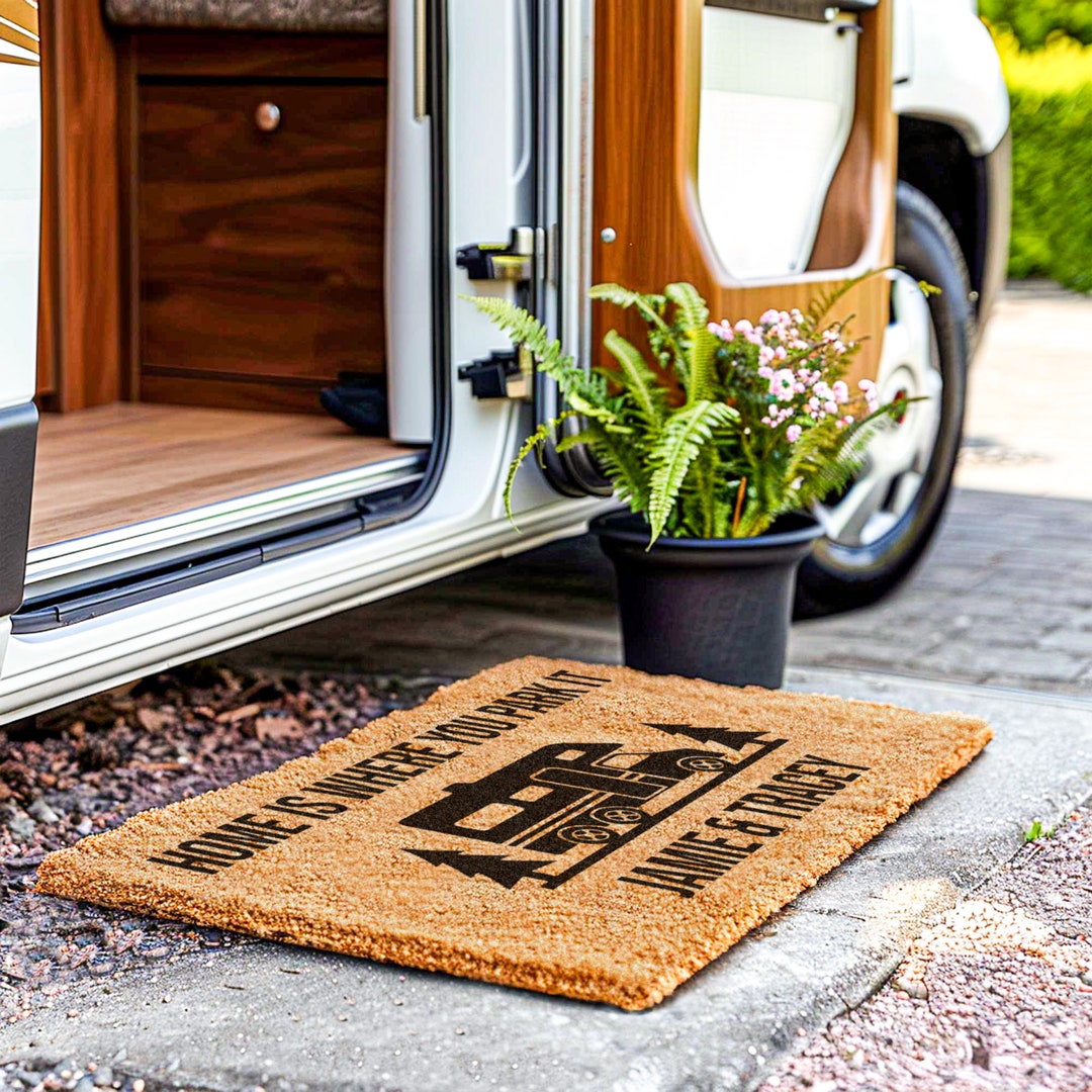 Personalised Campervan Motorhome Coir Doormat Personalized Camper