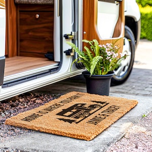 Personalised Campervan Motorhome Coir Doormat - Personalized Camper Accessories - Custom Camping Doormat - Custom RV Door Mat - Camping Gift