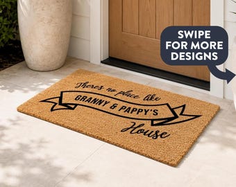Family Name Welcome Mat | Personalised Coir Doormat | Unique Home Gift