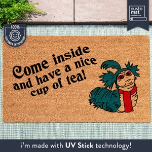 Labyrinth Film Worm Cup of Tea Quote Doormat - Fandom Funny Gift