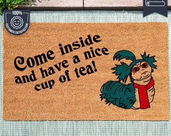 Labyrinth Film Worm Cup of Tea Quote Doormat - Fandom Funny Gift