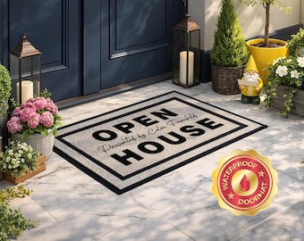 Felpudo de puertas para jornada de puertas abiertas / Felpudo inmobiliario personalizado / Regalo promocional para agentes