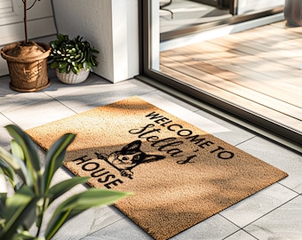 Funny Pet Dog Portrait Doormat - Custom Dog Doormat - Custom Dog Door Mat - Dog Rug - Funny Dog Doormat - Custom Pet Doormat - Dog Breed Mat