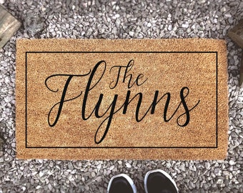 Personalized Doormat - Customized Door Mat - Wedding Gift - Closing Gift - Welcome Doormat - Monogram Rug