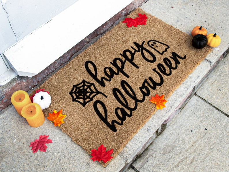 Happy Halloween Doormat Funny Doormat Doormat Etsy