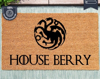 Game Of Thrones Doormat - House Targaryen Door Mat - GOT - Game Of Thrones Gift
