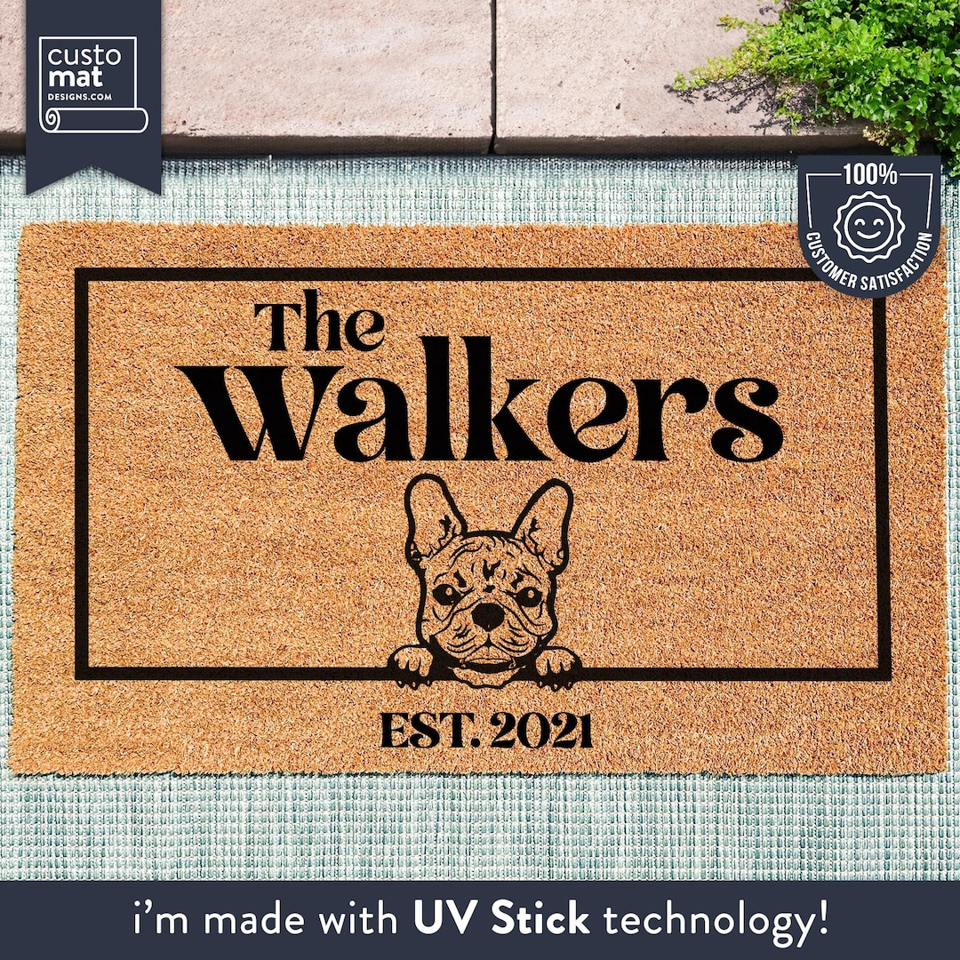French Bulldog Door Mat Dog Doormat Custom Pet Breed Etsy UK