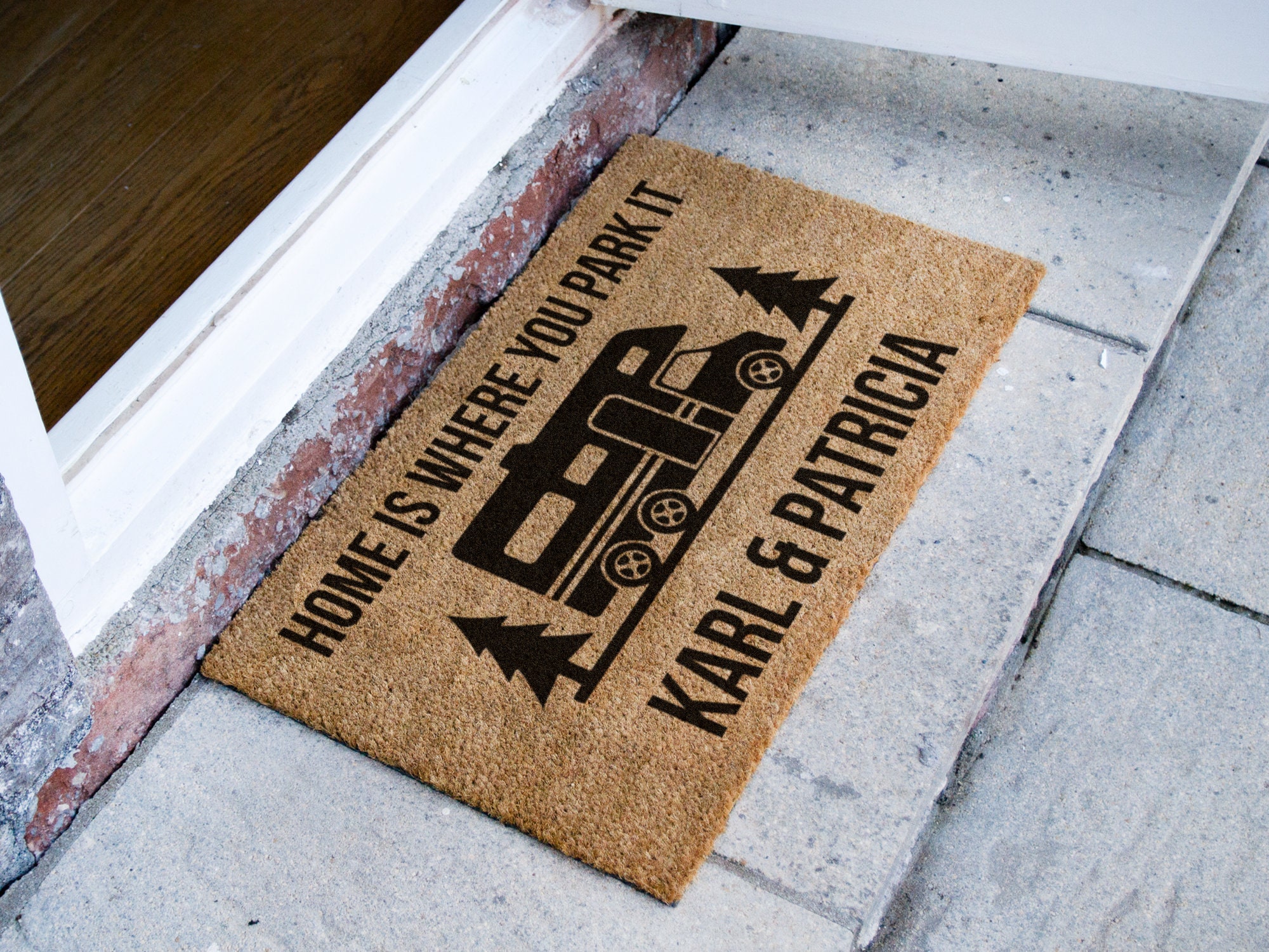 Personalized Camping Doormat Custom RV Door Mat Coir Etsy Canada
