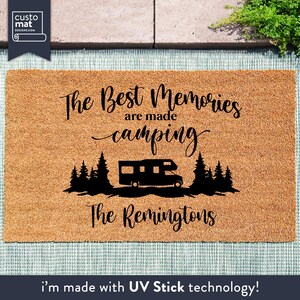 Custom Camping Doormat - Pesonalized Campsite Door Mat - Custom Coir Welcome Mat - Camping Decor image 10
