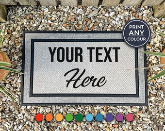 Your Text Here Doormat - All Weather Door Mat - Personalized Doormat - Customized Coir Mat - Weatherproof - Home Decor - Housewarming Gift