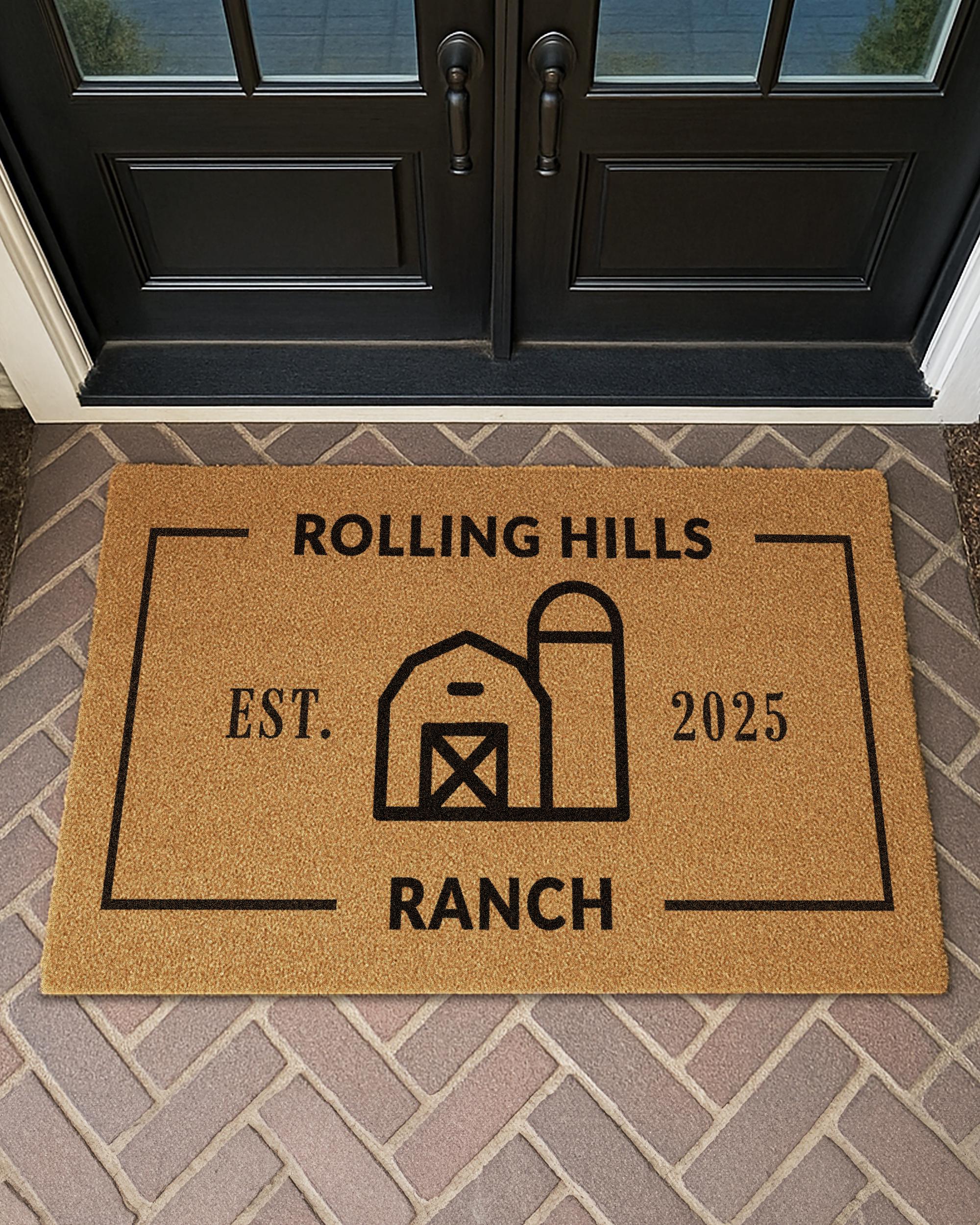 G Ranch Mat Custom Ranch Name Welcome Mat - Personalized Ranch Doormat - Western ...