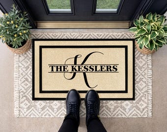 Custom Grandparents Monogram Welcome Mat – Unique Birthday Gift Idea