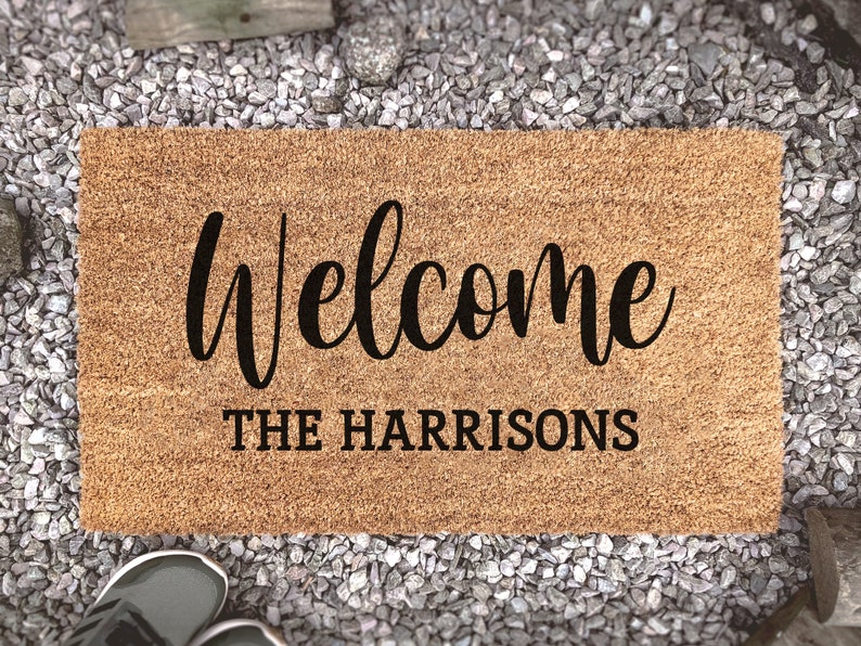 Personalized Doormat Custom Doormat Housewarming Gift Etsy