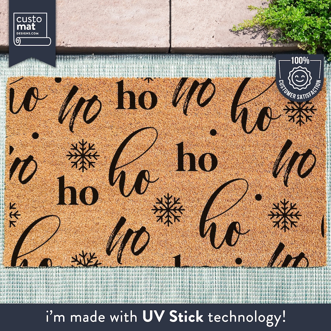 Ho Ho Ho Christmas Rug Funny Christmas Door Mat Funny Xmas Rug
