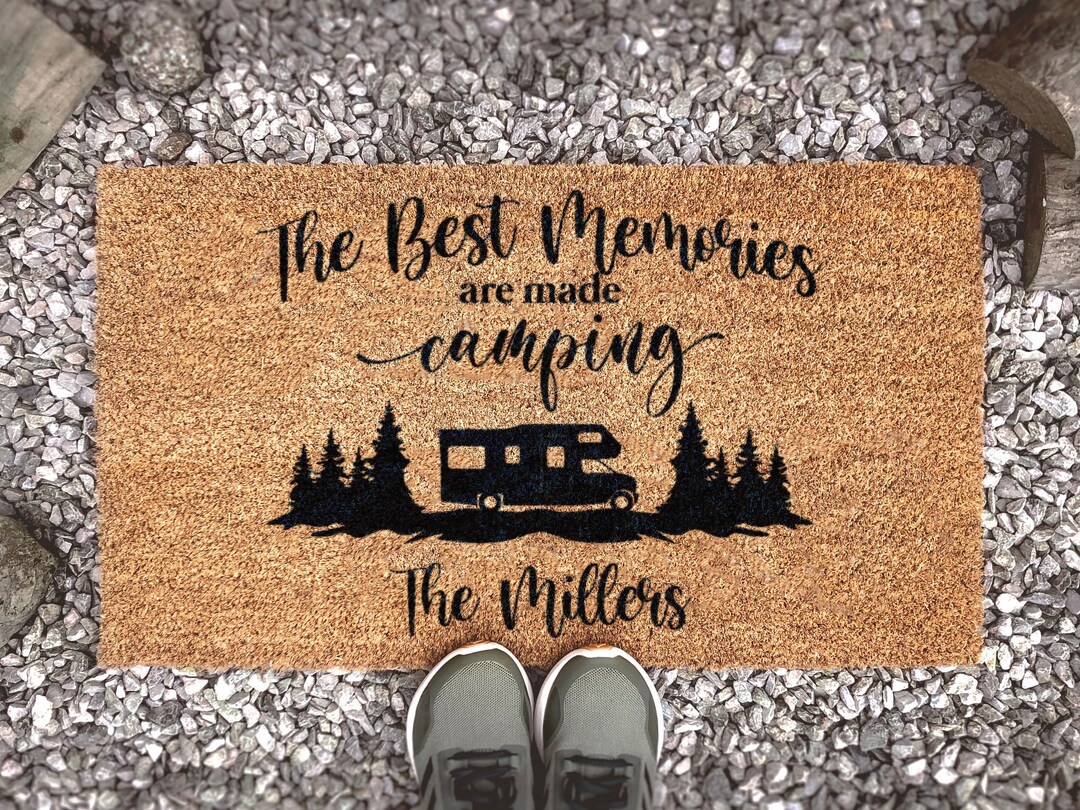 Custom Camping Doormat Pesonalized Campsite Door Mat Etsy UK