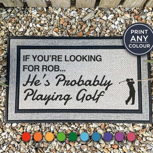 Golf Gift - Funny Doormat - Personalized Gift For Him - Customized Mat - New Home Gift - Valentines Gift - Gift For Husband - Golf Gift