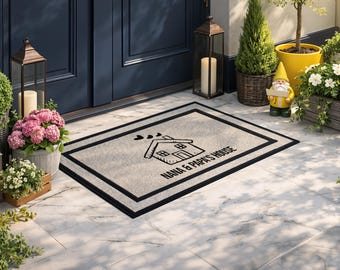 Custom Grandparent names Entrance Rug, Outdoor Porch Doormat