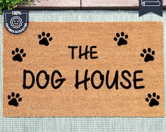 The Dog House Paw Print Doormat - Animal Lover Gift