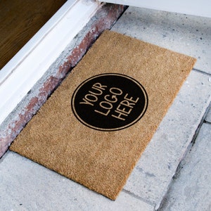 Your Logo Here Personalized Doormat Your Custom Design Door Mat Custom Rug Business Logo Customized Welcome Mat zdjęcie 2
