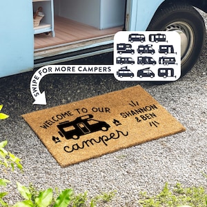 Need To Update Banner Web4 Fall Season Camping Couple Back View Personalized Doormat Hide Vlt 2901