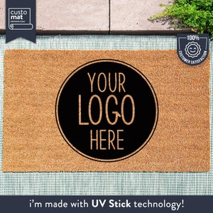 a door mat that says your logo here