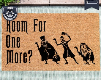 Hitchhiking Ghosts - Room For One More - Welcome Foolish Mortals Doormat - Haunted Mansion