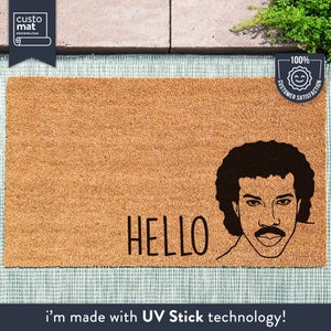 Hello Door Mat - Lionel Richie Lyric Doormat - Custom Lionel Mat - New Home Gift -  Housewarming Gift - New Home Gift - Personalized Doormat