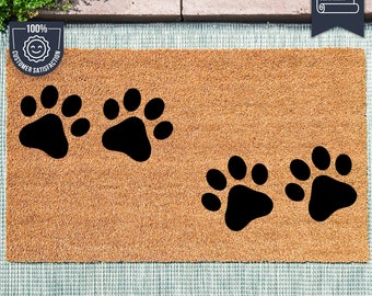 Pawprint Doormat - Dog Paw - Cat Toe Beans - Coir Doormat - Pet Animal Lover Gift