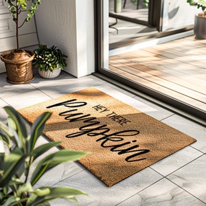 Fall Vibes Pumpkin Doormat - Fall Entryway Rug - Personalized Welcome Mat For Home - Cozy Season Doormat - Fall Welcome Rug - Pumpkin Mat