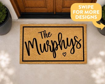 Personalised Doormat With Name | Custom Family Coir | Unique Gift Idea