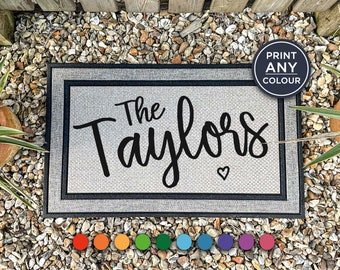 Family Name All Weather Doormat - Custom Doormat With House Name - Personalised Welcome Mat - Housewarming Gift - Best Gift For 2023