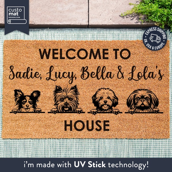 Dog Themed Doormat Etsy