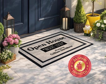 Welcome to the Open House Mat | Custom Realtor Doormat | Personalised Agent Name
