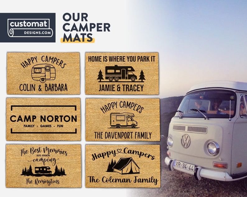 Camper Doormat Personalized Camping Door Mat Camper Van Etsy