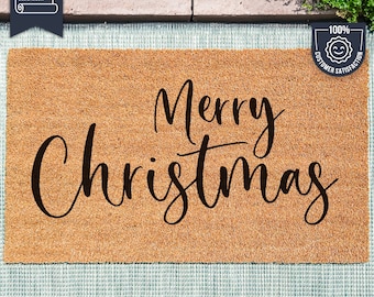 Merry Christmas Doormat - Christmas Door Mat - Holiday Season - Housewarming Gift- Christmas Decor - Christmas Welcome Mat