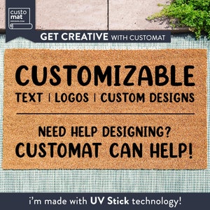 Customizable Realtor Door Mat - Design Your Own Doormat - Personalized Rug - Customized Coir Mat - Personalised Gift - New Home Decor Gift
