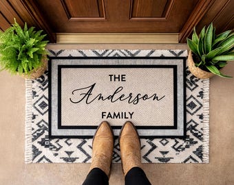 Felpudo personalizado con texto a medida – Felpudo de bienvenida personalizado – Regalo único para el hogar – Felpudo personalizado – Regalo de inauguración de casa