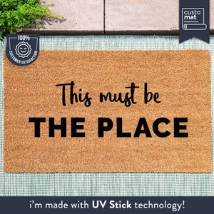 This Must Be The Place Doormat - Funny Doormat - Talking Heads Fan - Welcome Mat - Custom Doormat - Door Mat - Housewarming Gift