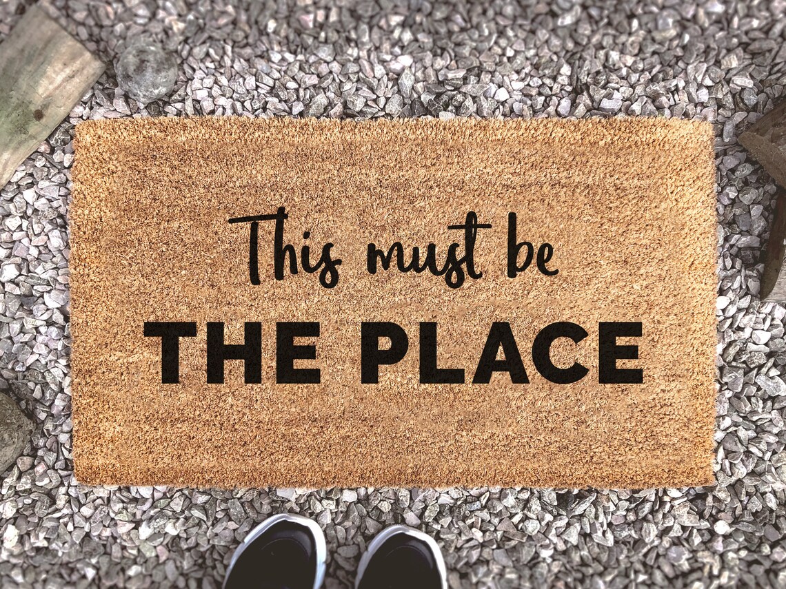 This Must Be The Place Doormat Funny Doormat Talking Heads | Etsy This Must Be The Place Doormat